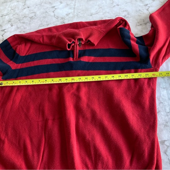 Classic Tommy Hilfiger Red and navy sweater - Picture 2 of 6